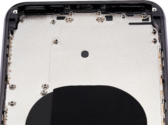 Rückseitige Gehäuseabdeckung mit vorinstallierten Kleinteilen für iPhone 8 Plus ohne Logo, Aftermarket Plus, Space Gray