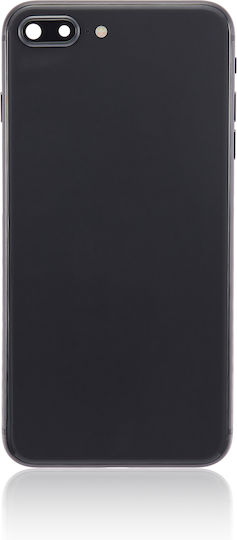Rückseitige Gehäuseabdeckung mit vorinstallierten Kleinteilen für iPhone 8 Plus ohne Logo, Aftermarket Plus, Space Gray