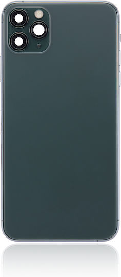 Back Housing W Small Components Pre-installed Iphone 11 Pro Max No Logo Aftermarket Plus Midnight Green