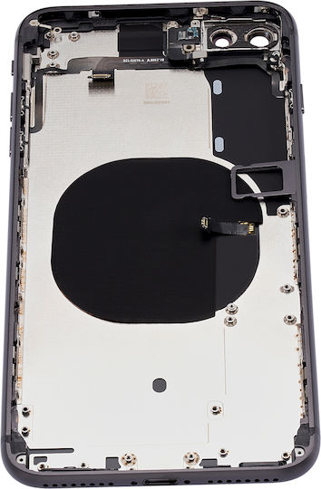 Rückseitige Gehäuseabdeckung mit vorinstallierten Kleinteilen für iPhone 8 Plus ohne Logo, Aftermarket Plus, Space Gray
