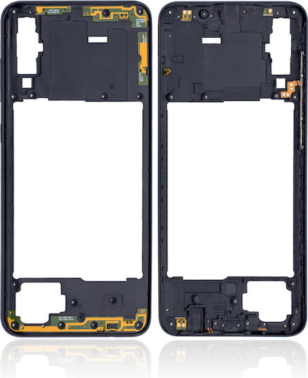 Mittelrahmengehäuse Samsung Galaxy A70 A705 2019 Aftermarket Plus Schwarz