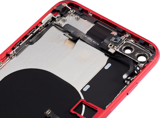 Backcover mit vorinstallierten Kleinteilen für iPhone 8 Plus, ohne Logo, Aftermarket Plus, Rot