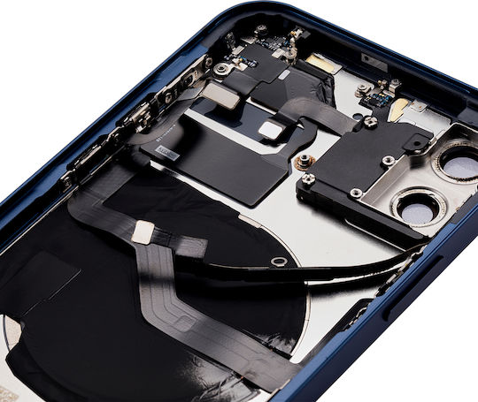 Back Housing W Small Parts Iphone 12 Us Version Aftermarket Plus Blue