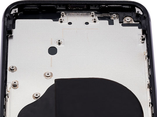Rückgehäuse mit vorinstallierten Kleinteilen für iPhone SE 2020 ohne Logo Aftermarket Plus Schwarz