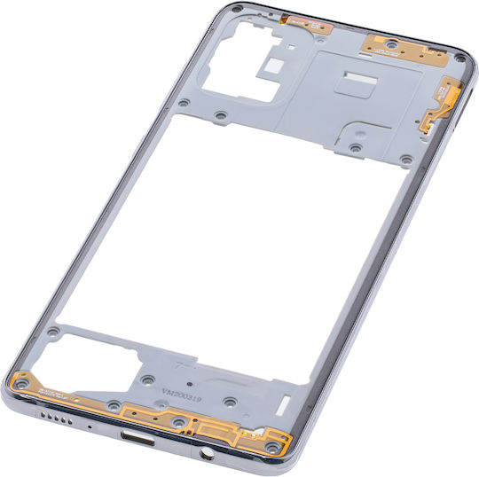Mittelrahmengehäuse Samsung Galaxy A71 A715 2020 Aftermarket Plus Prism Crush Silber
