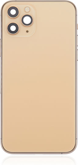 Back Housing W Small Components Pre-installed Iphone 11 Pro No Logo Aftermarket Plus Gold