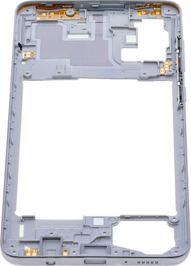 Mittelrahmengehäuse Samsung Galaxy A71 A715 2020 Aftermarket Plus Prism Crush Silber