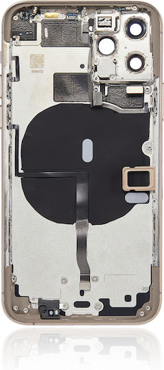 Back Housing W Small Components Pre-installed Iphone 11 Pro No Logo Aftermarket Plus Gold