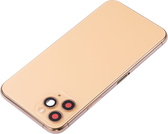 Back Housing W Small Components Pre-installed Iphone 11 Pro No Logo Aftermarket Plus Gold
