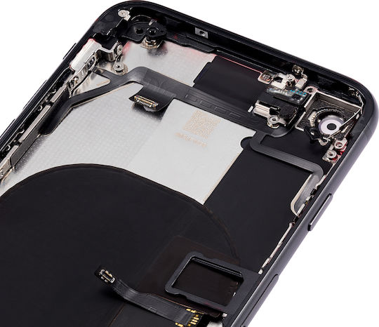 Rückgehäuse mit vorinstallierten Kleinteilen für iPhone SE 2020 ohne Logo Aftermarket Plus Schwarz