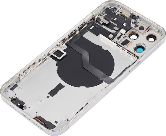 Backcover mit Kleinteilen für iPhone 12 Pro Max US-Version Aftermarket Plus Silber