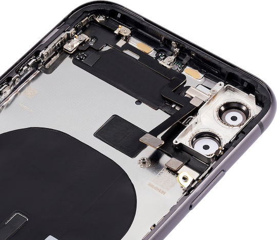 Back Housing W Small Components Pre-installed Iphone 11 No Logo Aftermarket Plus Black