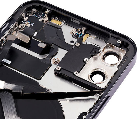 Back Housing W Small Parts Iphone 12 Us Version Aftermarket Plus Black