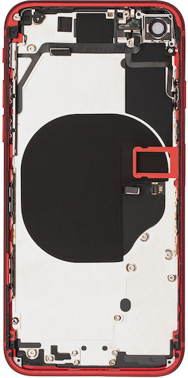 Backcover mit vorinstallierten Kleinteilen iPhone 8 ohne Logo Aftermarket Plus Rot