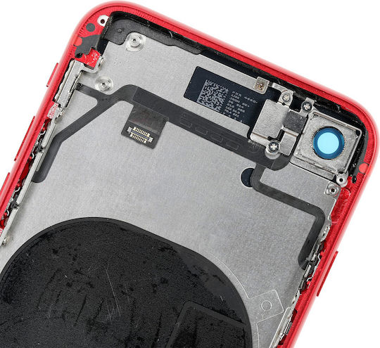 Backcover mit vorinstallierten Kleinteilen iPhone 8 ohne Logo Aftermarket Plus Rot