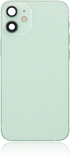Capac Spate cu Componente Mici pentru iPhone 12 Mini, Versiunea SUA, Aftermarket Plus, Verde