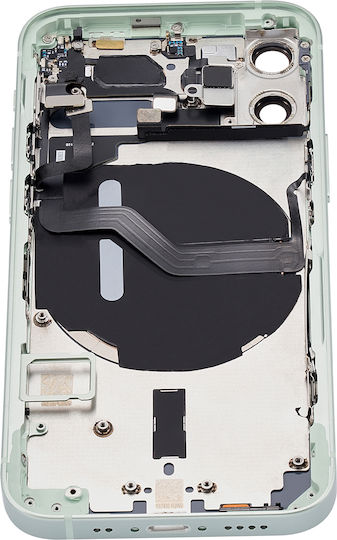 Capac Spate cu Componente Mici pentru iPhone 12 Mini, Versiunea SUA, Aftermarket Plus, Verde