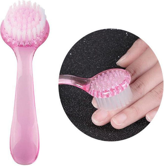 Global Fashion Round Dusting Brush Handle Pink