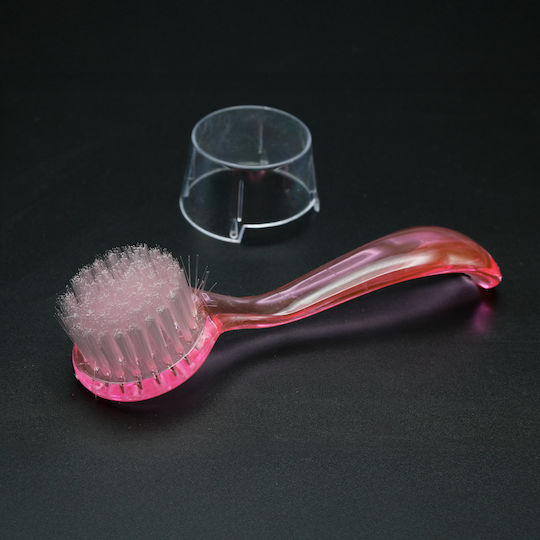 Global Fashion Round Dusting Brush Handle Pink