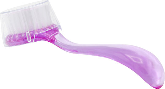 Global Fashion Rundstaubpinsel mit violettem Griff