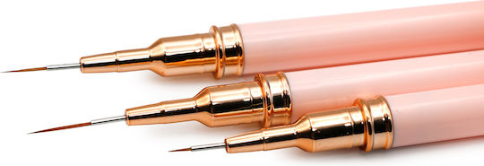 Global Fashion Design Brush Set 3 Pcs Pink Handle