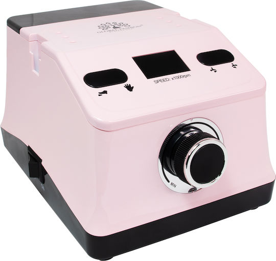 Global Fashion Zs-718 Електрическа Пила За Нокти 80W Розова С Педал