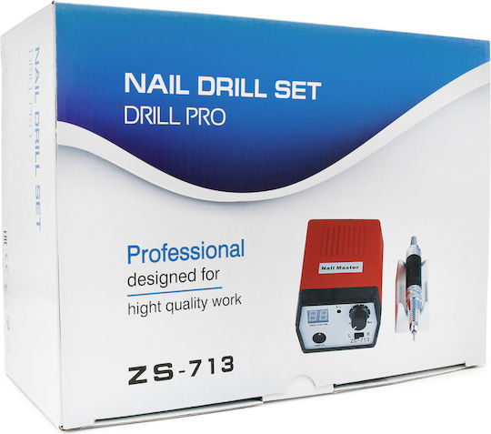 Global Fashion Nail Master Freză Electrică pentru Unghii 65W Roșie cu Pedală
