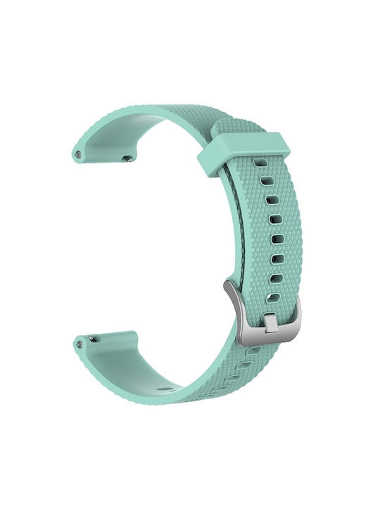 Garmin Vivoactive 4S 18 mm Силиконова Каишка С Диамантена Текстура в Синьо-Зелено