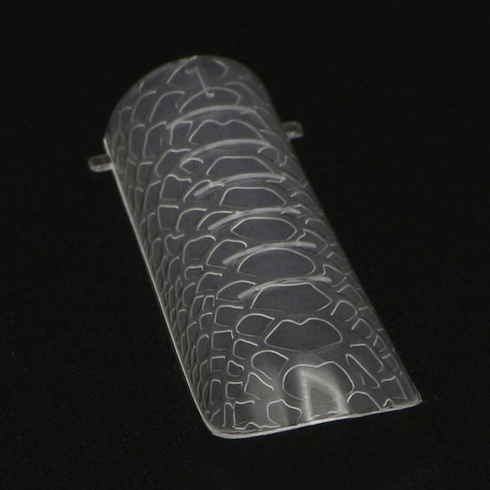 Global Fashion Top Plastic Nail Forms 120 Pieces Wide Square Snake Print