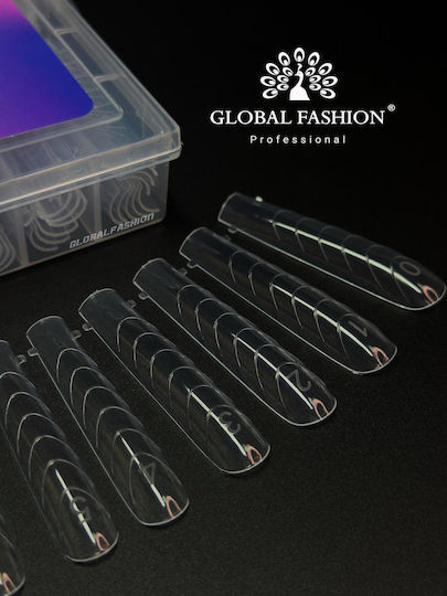 Global Fashion Plastic Nail Forms Markings Square 120 Pcs No 3