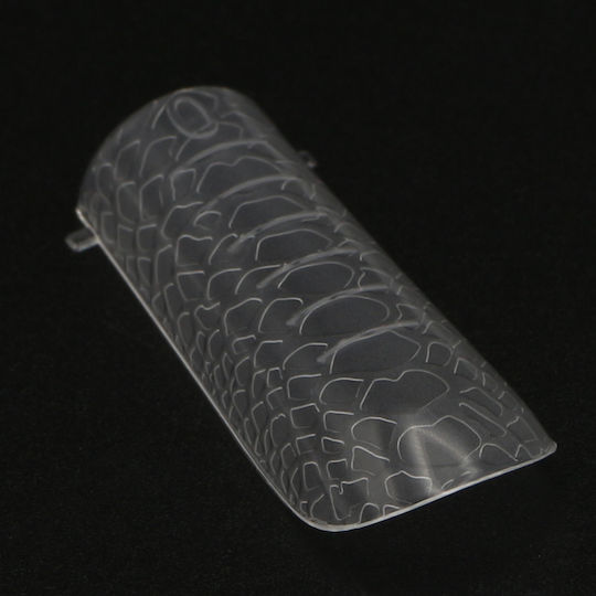 Global Fashion Top Plastic Nail Forms 120 Pieces Wide Square Snake Print