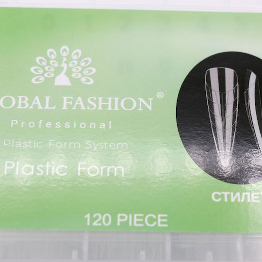 Global Fashion Plastic Stiletto Nail Forms Markings 120 Pcs No 2 25470