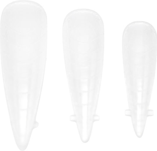 Global Fashion Top Plastic Șabloane pentru Unghii 120 Bucăți Stiletto cu Imprimeu de Șarpe