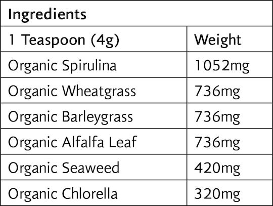 Viridian Super Greens Organic 100gr