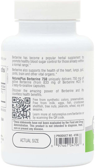 Nature's Plus Pro Berberine 750mg 60 caps