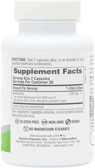 Nature's Plus Pro Berberine 750mg 60 caps