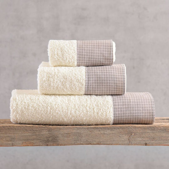 Rythmos Bath Towel Set 3 pcs Beige 500 g/m² Weight