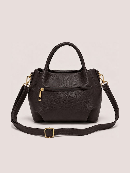 Dark Brown Fabric Women's Handbag / Crossbody Bag