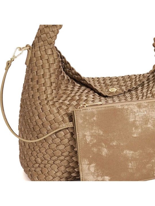 London Bronzefarbene Damen-Schultertasche