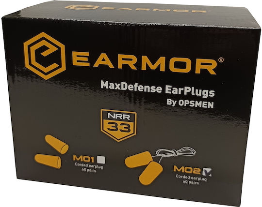 Работни антифони Earmor M02 от пеноматериал, чифт с връзка