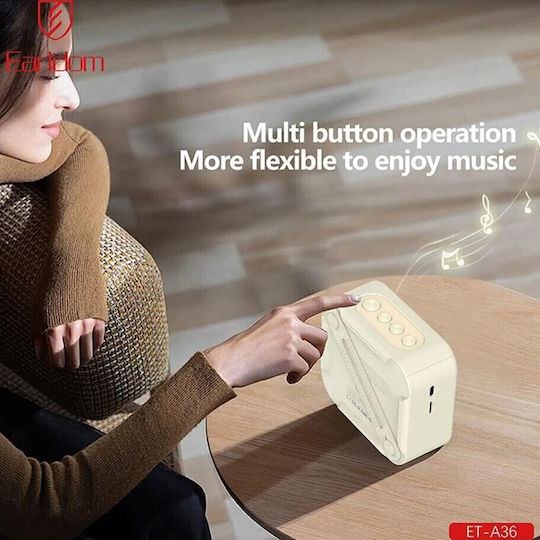 Ηχείο Bluetooth 5W με Διάρκεια Μπαταρίας έως 3 ώρες Μπεζ ET-A36