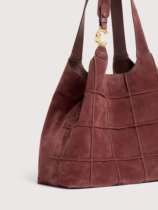 C-Easy Leather Women's Suede Berry Tote Bag