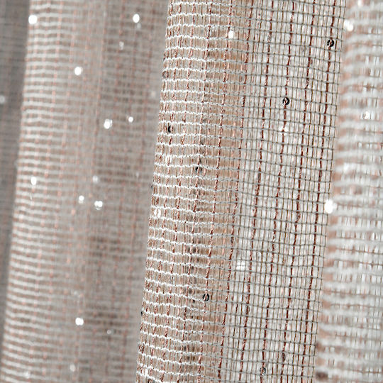 Vorhang mit Kräuselband Jodie Bronze 140x260 cm