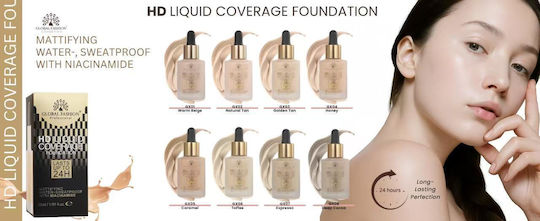 HD Liquid Coverage течен фон дьо тен, топъл бежов, 30 мл