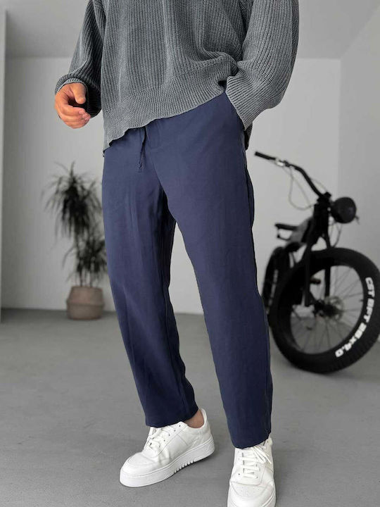 Men’s Trousers with Straight Leg in Dark Blue