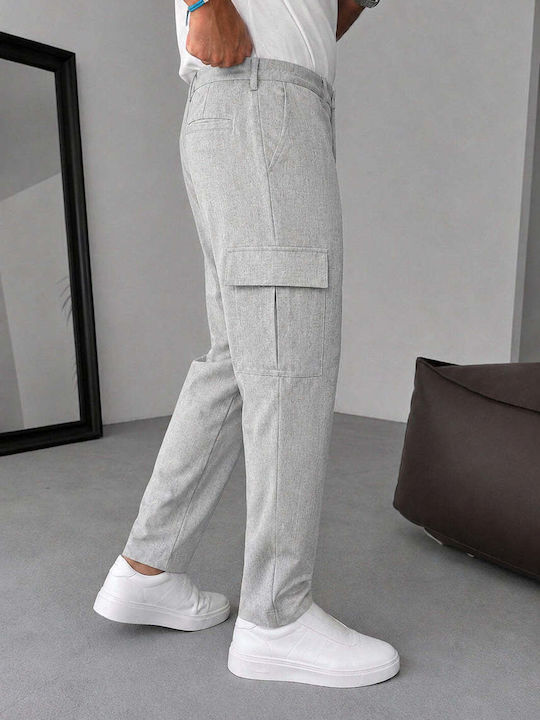 Men's Cargo Trousers Loose Fit Grey