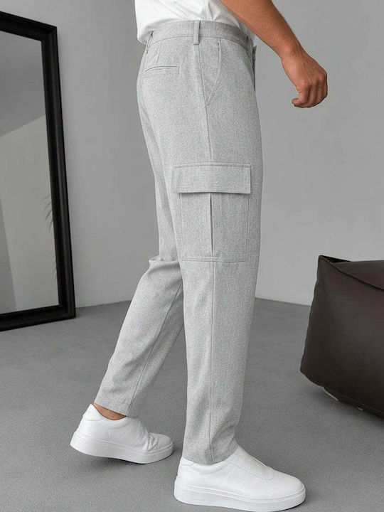 Men's Cargo Trousers Loose Fit Grey
