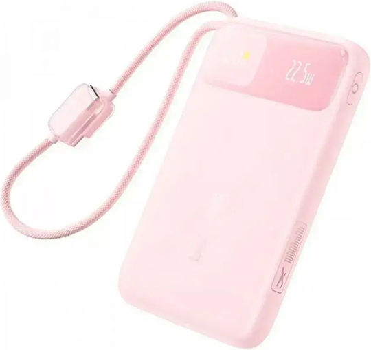 Baseus EnerFill FC11 Външна батерия 10000mAh 22.5W с USB-A и USB-C портове Power Delivery / Quick Charge Розова