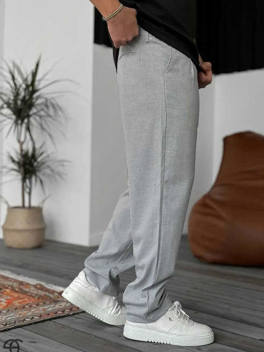 Men's Loose Fit Grey Trousers