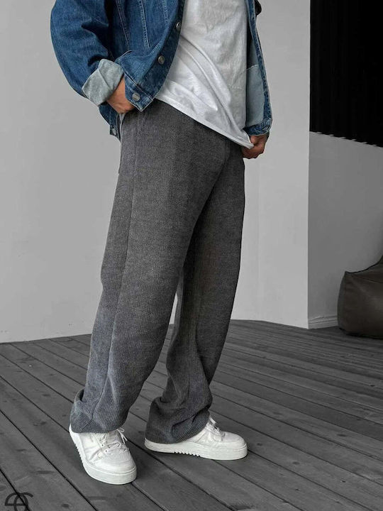Men's Loose Fit Charcoal Trousers